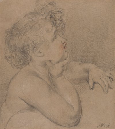Studio dalla natura, uno dei bambini della carità per il grande quadro dell