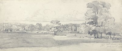 La vecchia sala, Tabley, circondata da parco, 20 luglio 1814 da James Ward