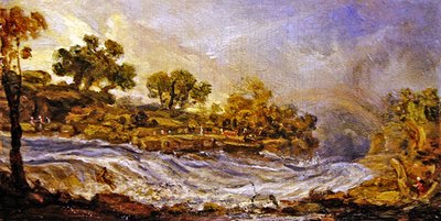 Le rapide sopra le cascate del Clyde, Lanarkshire da James Ward