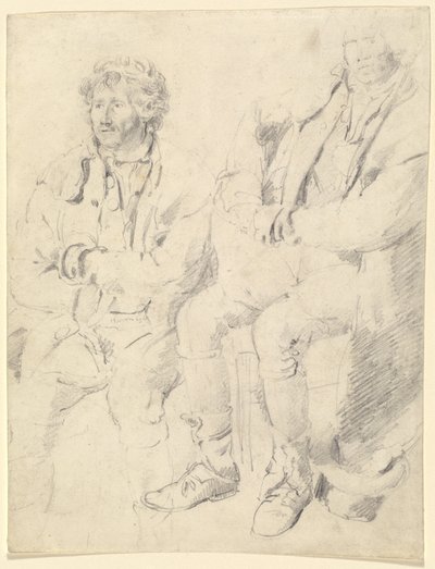 Due studi di un uomo seduto da James Ward