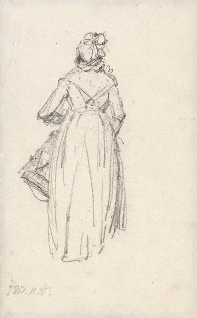 Donna in piedi, vista di spalle da James Ward