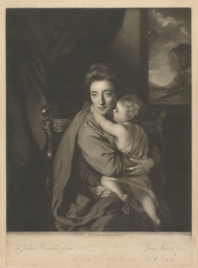 Caroline Curzon (nata Colyear), Lady Scarsdale, e suo figlio, l
