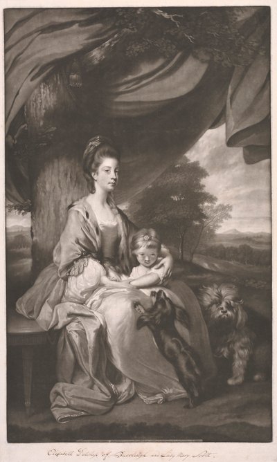 Duchessa di Buccleuch con sua figlia, Lady Mary Scott da James Watson