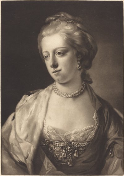 Principessa Carolina Matilde, Regina di Danimarca da James Watson after Francis Cotes