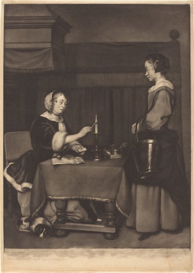 La corrispondente femminile da James Watson after Gabriel Metsu