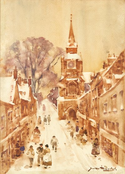 Scena di strada invernale da James Watterston Herald