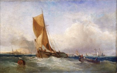 Un veliero del Tamigi (Inghilterra), per il trasporto e il commercio lungo il fiume e sulla costa orientale da James Webb