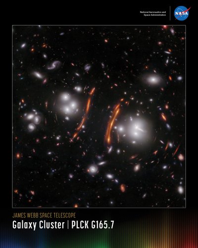 Galaxy Cluster PLCK G165.7 Mini Poster da James Webb Space Telescope (NASA)