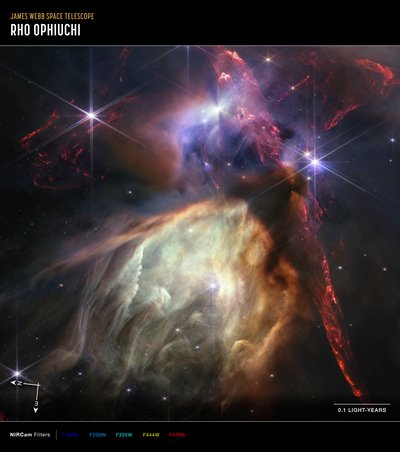 Rho Ophiuchi da James Webb Space Telescope (NASA)