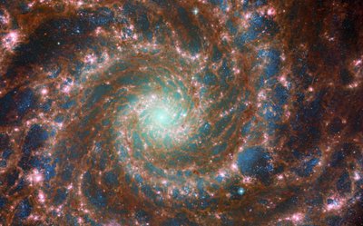La Galassia Fantasma attraverso lo Spettro da James Webb Space Telescope (NASA)