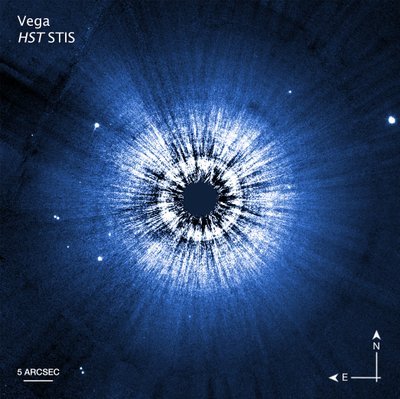 Immagine della bussola Vega Hubble da James Webb Space Telescope (NASA)