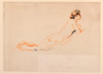 Nudo femminile, riposando sull