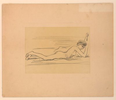 Schizzo di nudo femminile da James Wells Champney
