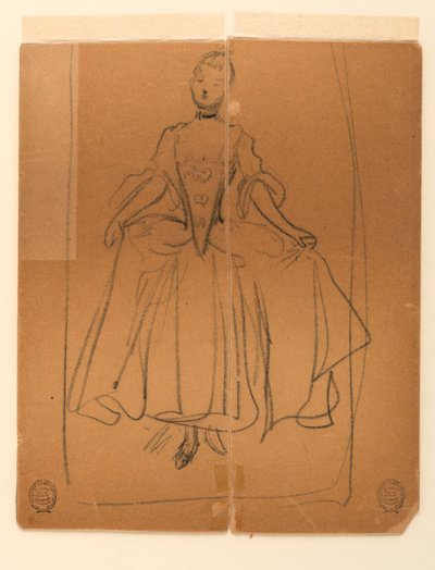 Schizzo di donna in costume d