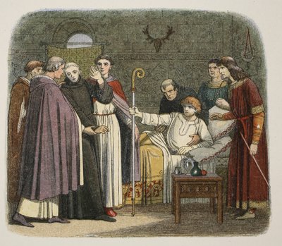 Anselmo nominato arcivescovo di Canterbury da Guglielmo II, 1093, da Una cronaca d