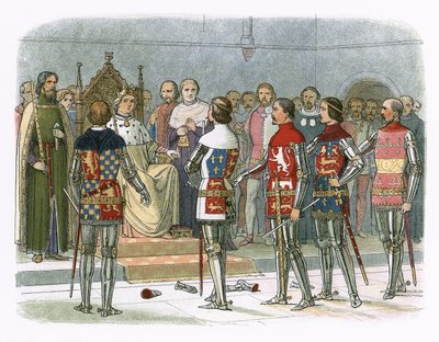 Arundel, Gloucester, Nottingham, Derby e Warwick davanti al re Riccardo II da James William Edmund Doyle