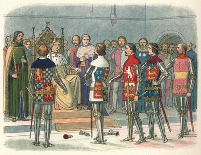Arundel, Gloucester, Nottingham, Derby e Warwick, davanti al re, 1387 da James William Edmund Doyle
