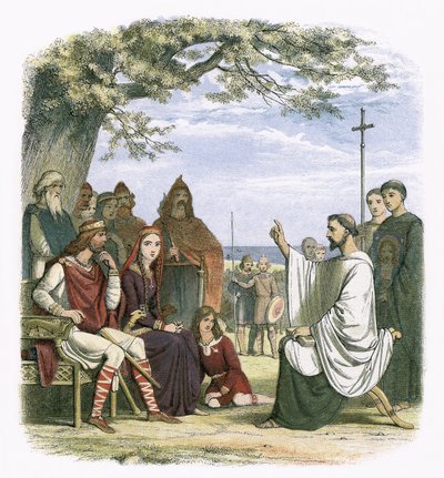 Agostino che predica davanti al re Ethelbert da James William Edmund Doyle