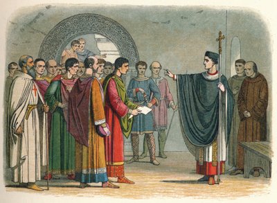 Becket proibisce al Conte di Leicester di emettere una sentenza su di lui da James William Edmund Doyle