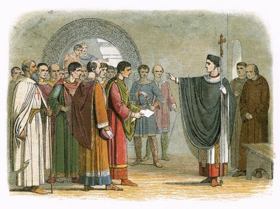 Becket proibisce al conte di Leicester di emettere sentenza su di lui da James William Edmund Doyle
