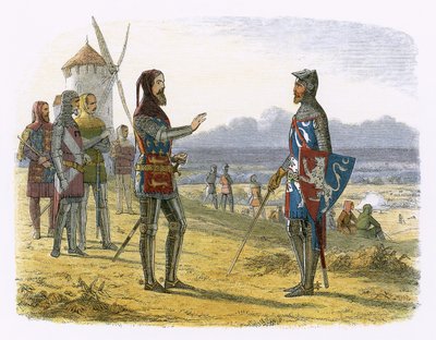 Edoardo rifiuta soccorso a suo figlio a Crecy da James William Edmund Doyle