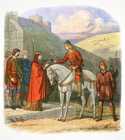 Edoardo il Martire che Arriva a Corfe, Dorset, 978 da James William Edmund Doyle