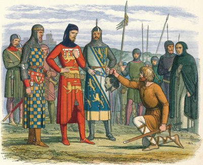 La testa di Gaveston mostrata al Conte di Lancaster, 1312, 1864 da James William Edmund Doyle