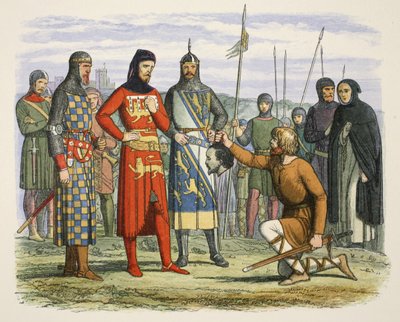 La testa di Gaveston mostrata al Conte di Lancaster, da A Chronicle of England BC 55 to AD 1485, pub. Londra da James William Edmund Doyle