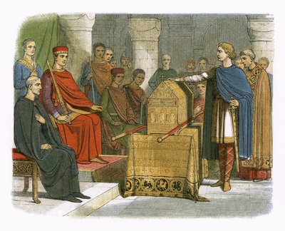 Harold giura fedeltà al duca Guglielmo di Normandia da James William Edmund Doyle