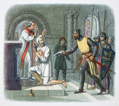 Hubert de Burgh preso dal santuario di Boisars, Francia, 1232 1864 da James William Edmund Doyle