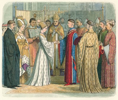 Matrimonio di Enrico V e Caterina di Francia, 1420, 1864 da James William Edmund Doyle