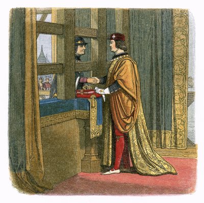Incontro tra re Edoardo IV e Luigi XI di Francia a Pecquigny da James William Edmund Doyle