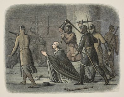 Omicidio di Thomas Becket, Cattedrale di Canterbury, 29 dicembre 1170, da Una cronaca dell