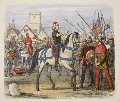Riccardo assume il comando dei ribelli nella Rivolta dei contadini, da A Chronicle of England BC 55 to AD 1485, pub. Londra da James William Edmund Doyle