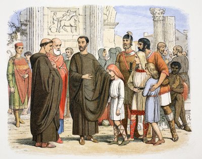San Gregorio Magno e gli schiavi inglesi a Roma, 590 1864 da James William Edmund Doyle