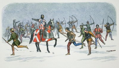 Stratagemma di Lord Fauconberg alla battaglia di Towton, Yorkshire, 1461, 1864 da James William Edmund Doyle