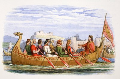 La chiatta di Edgar guidata da otto re sul Dee da James William Edmund Doyle