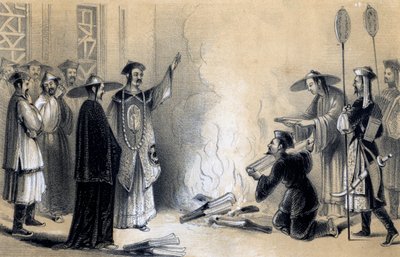 Rogo dei libri cinesi, III secolo a.C., 1847 da James William Giles
