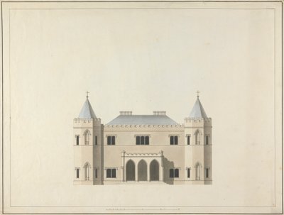 Cinque Progetti per una Casa in Stile Gotico: Elevazione da James Wyatt
