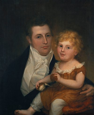 Ritratto del Dr. Samuel Simes e sua figlia, Mary Jane da James the Elder Peale