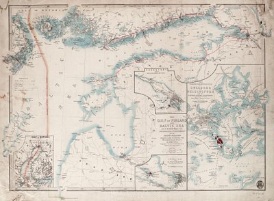 Carta del Golfo di Finlandia e del Mar Baltico da James the Younger Wyld