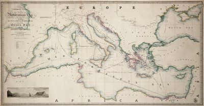 Carta generale del Mar Mediterraneo inclusi il Golfo di Venezia, l