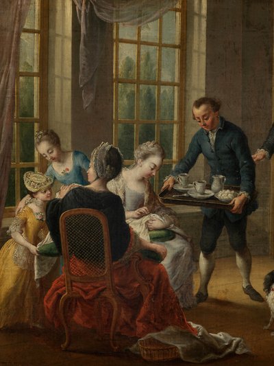 (dettaglio) del Tè del pomeriggio da Jan Anton Garemyn