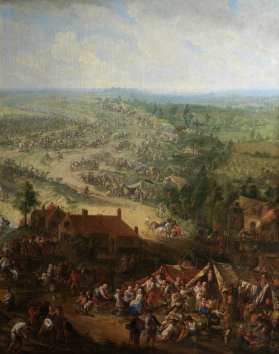 (dettaglio) Scavo del canale di Gand da Jan Anton Garemyn