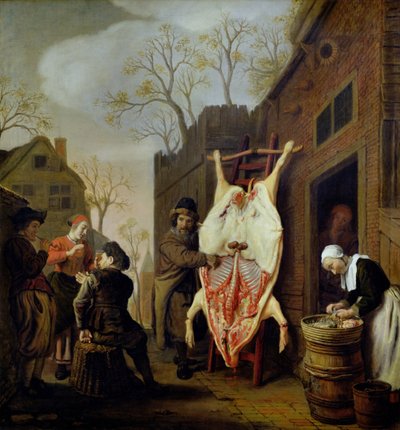 La macelleria (olio su tela) da Jan (1620-76) Victors