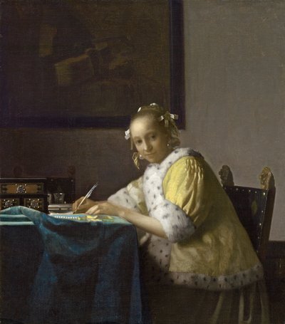 Una signora che scrive da Johannes Vermeer