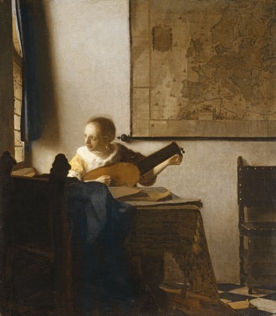 Donna con liuto da Johannes Vermeer