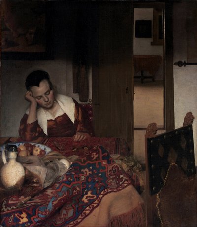 Una ragazza che dorme da Johannes Vermeer