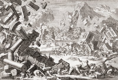 Terremoto del 1667 a Dubrovnik, Croazia da Jan (after) Luyken