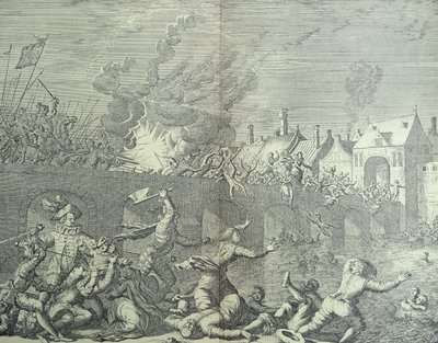 Maastricht, Paesi Bassi saccheggiata dal Principe di Parma da Jan (after) Luyken